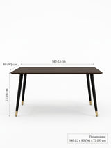 Eclipse Dining Table - Black Top