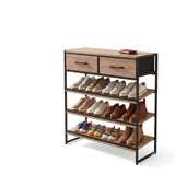 Metro Iron & Wood 5-Tier Shoe Rack