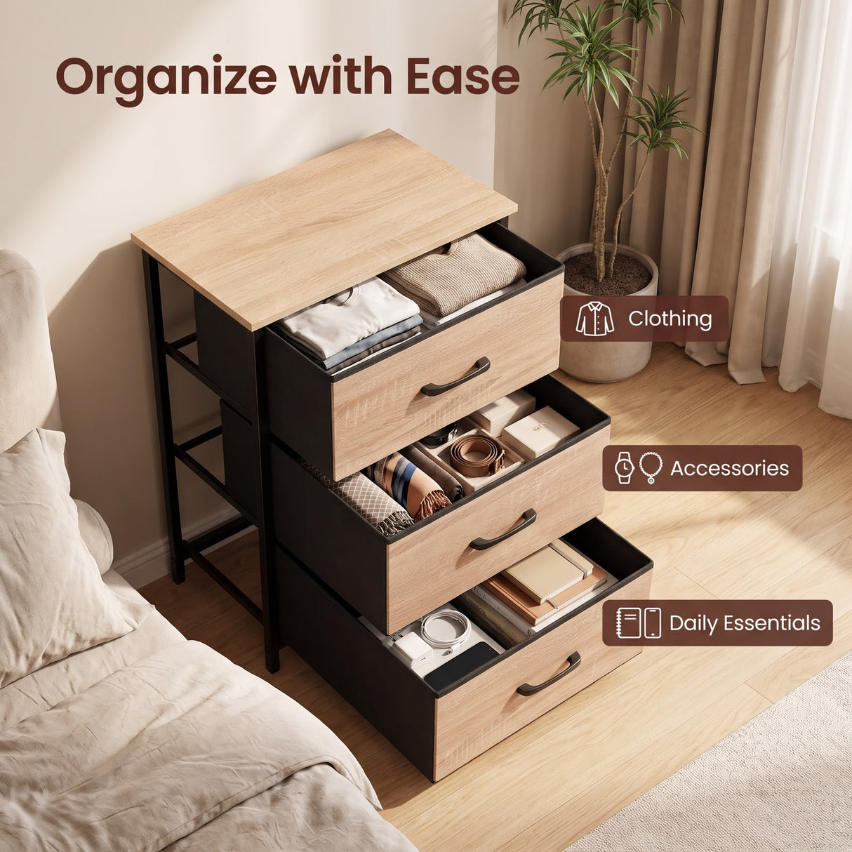 Maskell Three Drawers