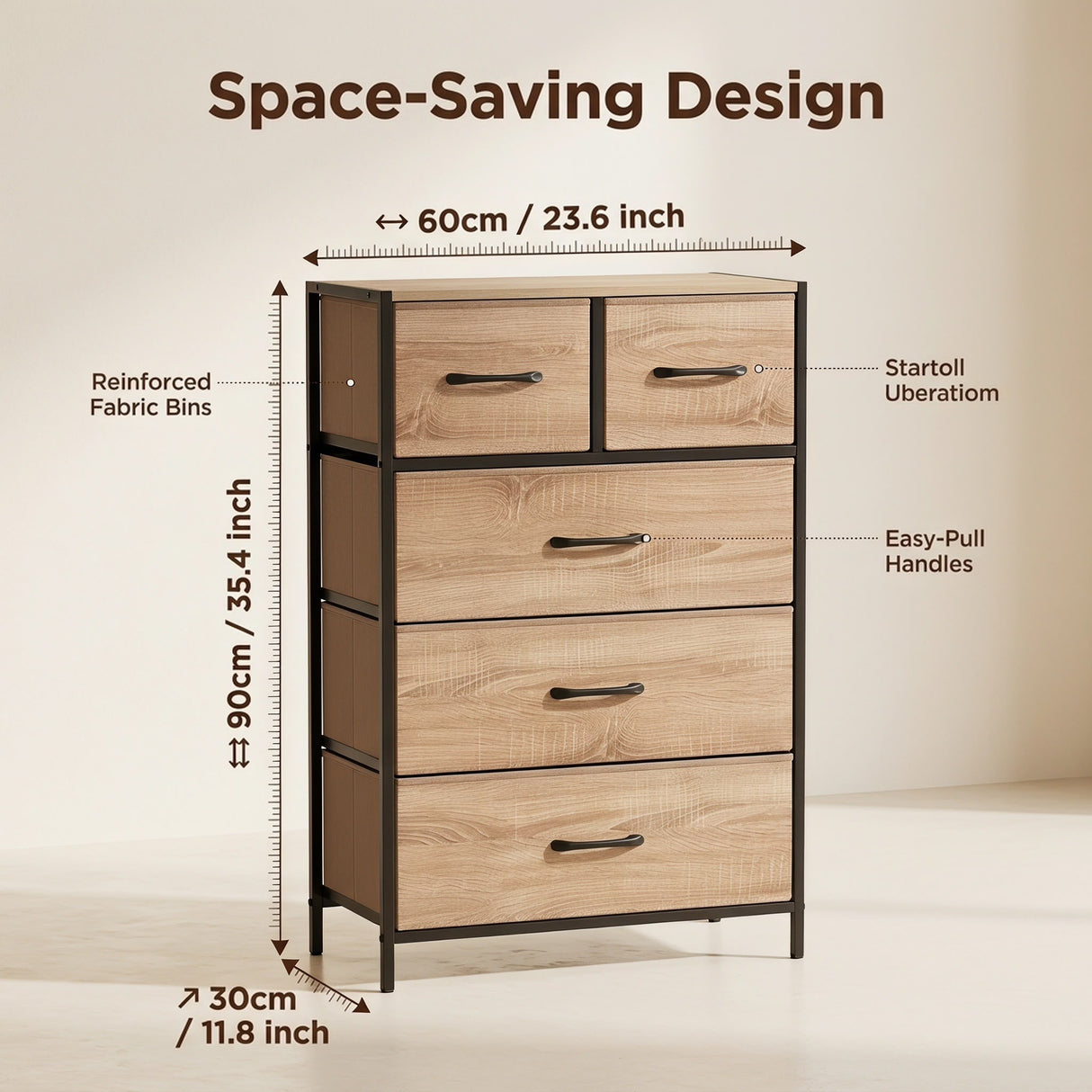 Maskell Five Drawers