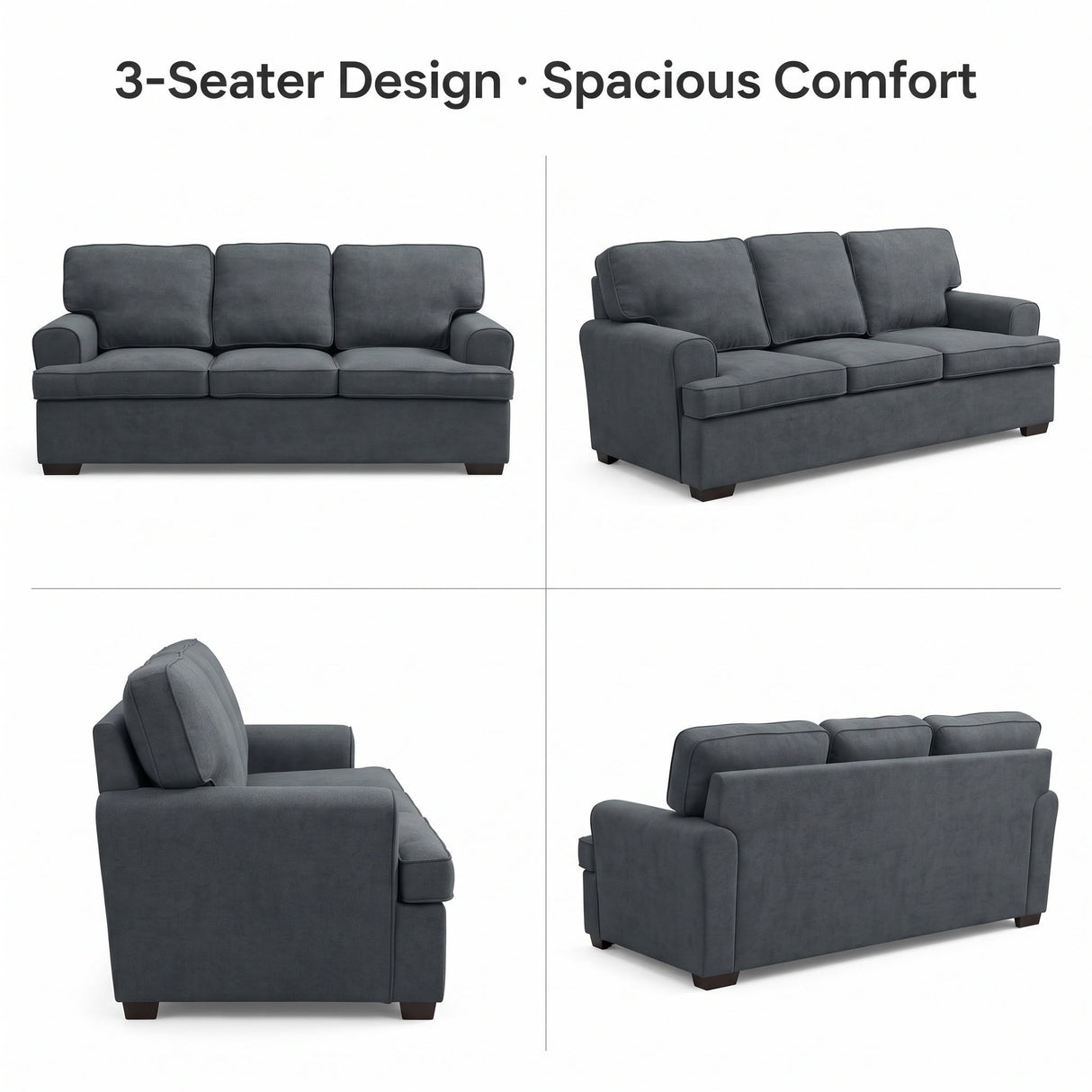 The Haven 3-Seater Sofa - Grey
