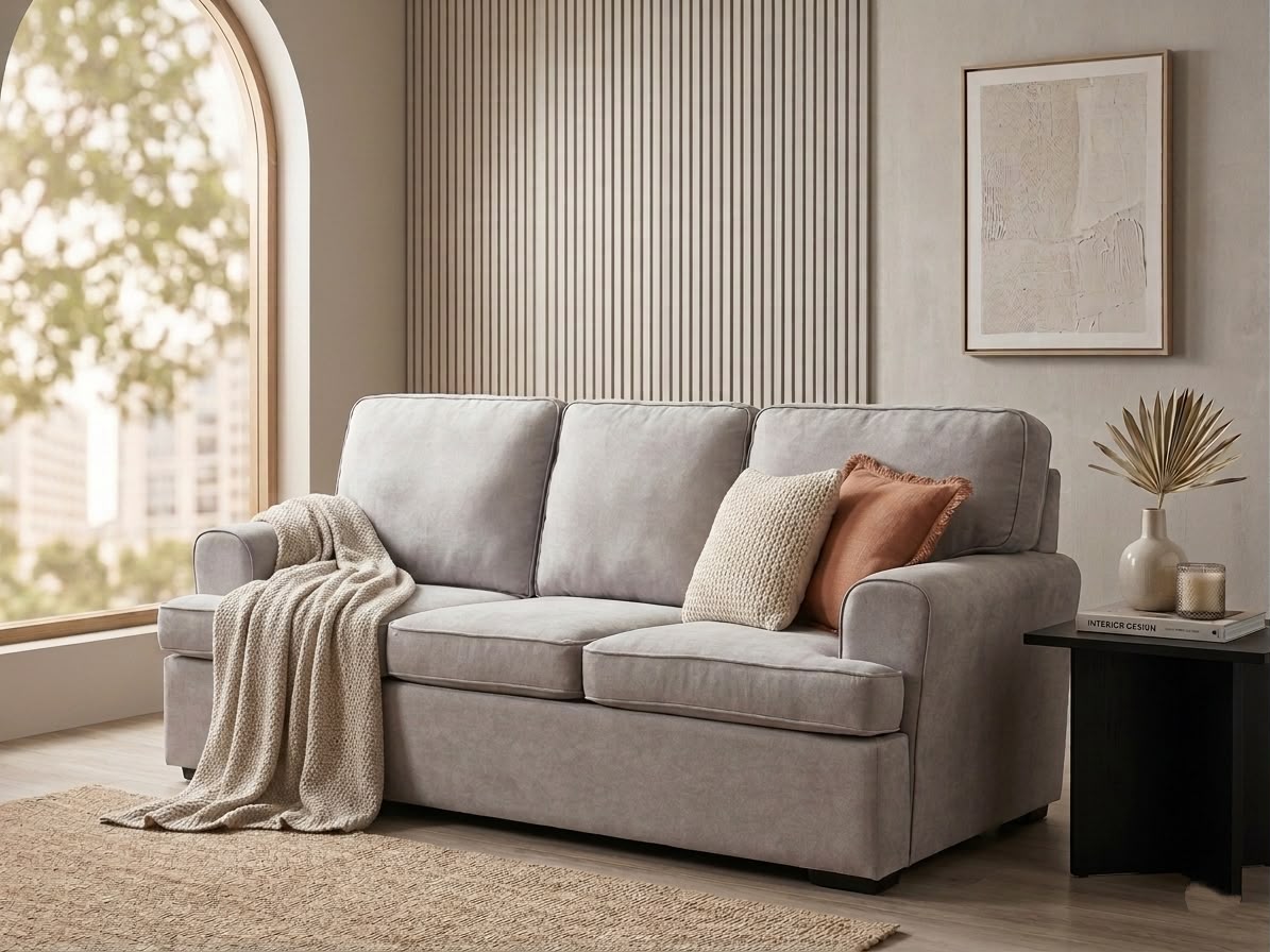 The Nest 3-Seater Sofa - Light Grey