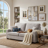 Haven Compact 2-Seater Fabric Sofa - Light Grey