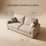 Haven Compact 2-Seater Fabric Sofa - Light Grey