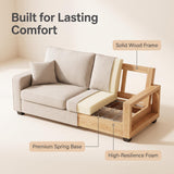 Haven Compact 2-Seater Fabric Sofa - Light Grey