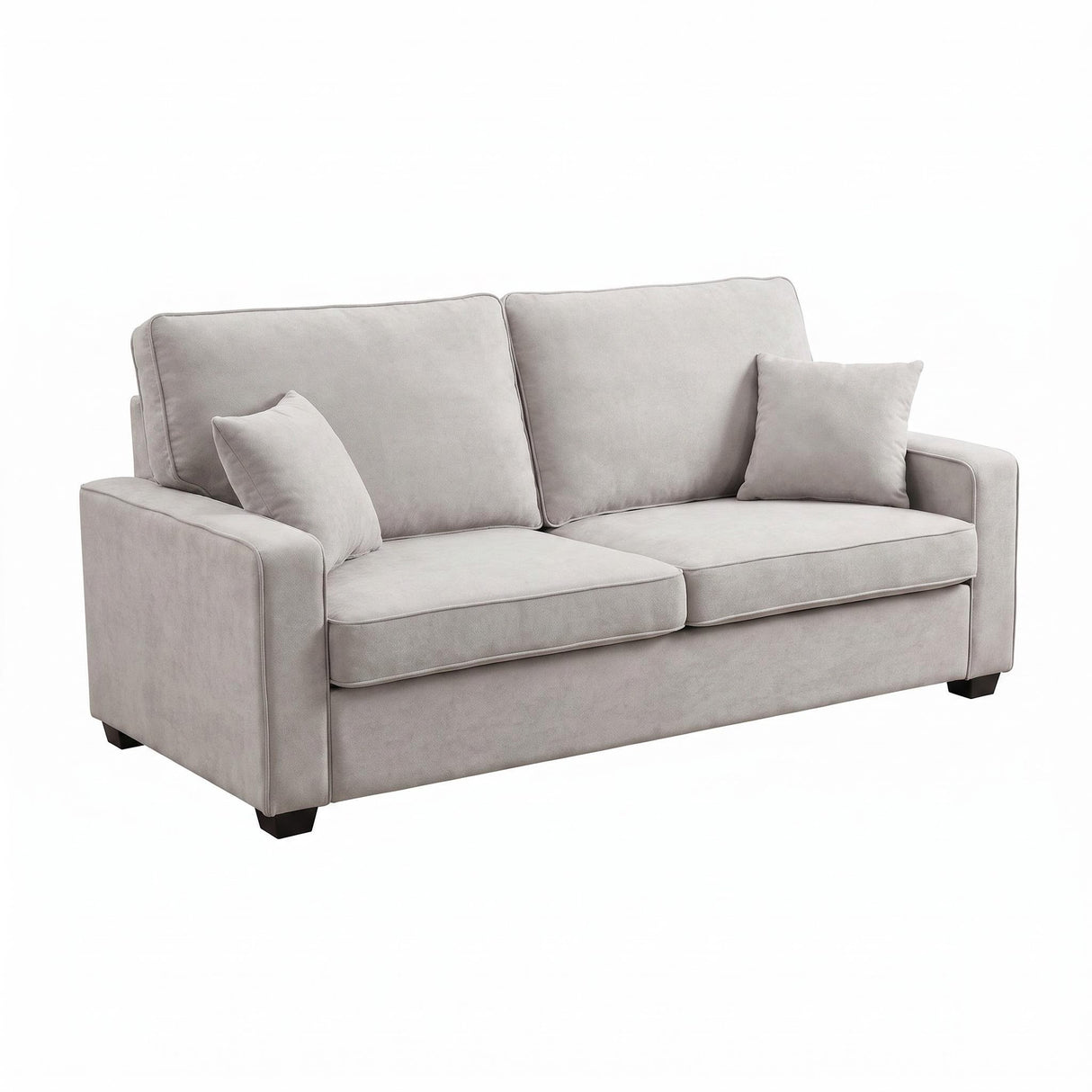 Haven Compact 2-Seater Fabric Sofa - Light Grey