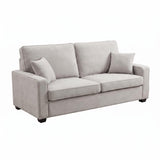 Haven Compact 2-Seater Fabric Sofa - Light Grey