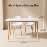 Nordic Edge Compact Dining Table - White/Oak