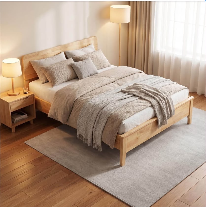 Solid Pine Queen Bed Frame