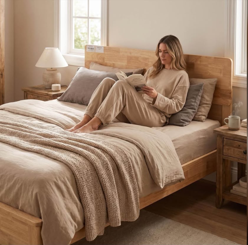 Solid Pine Queen Bed Frame
