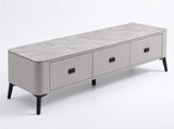 Luxe Sintered Stone TV Entertainment Unit - Light Grey
