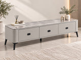Luxe Sintered Stone TV Entertainment Unit - Light Grey