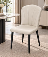 Serene Contour PU Leather Chair - Beige