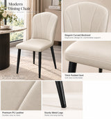 Serene Contour PU Leather Chair - Beige