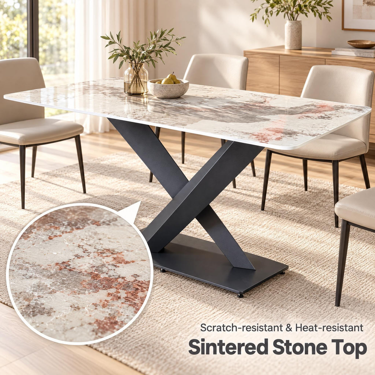 Aria Sintered Stone Dining Table