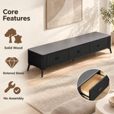 Luxe Sintered Stone TV Entertainment Unit - Black