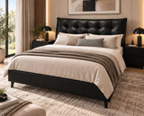 Mason Tufted Bed Frame - King Black
