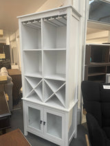 DISPLAY - Rustic Wine and Liquor Cabinet White