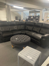 DISPLAY - Stanton Black PU Leather Recliner Corner Set