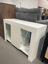 DISPLAY - Sideway' LED BookShelf /Sideboard White Gloss