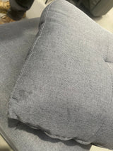 DISPLAY - Koa Sectional L Shape Sofa Dark Grey with buttons (SCUFFS/MARKS/STAINS)