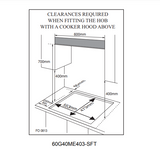 Midea 60G40ME403-SFT 60cm stainless steel gas hob