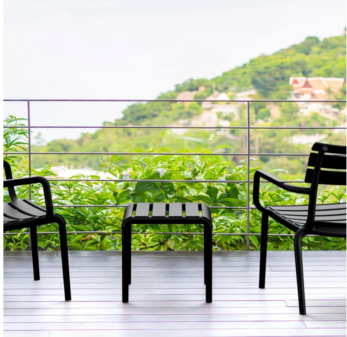 Hewson Square Outdoor Table Black