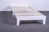 Hartland Solid Wood Bed Base (White/Honey)