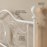 Butterfly Bed Frame Queen White
