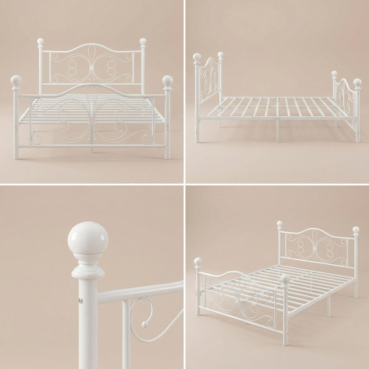 Butterfly Bed Frame Queen White