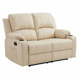 Cyril Recliner 2 seater PVC Beige