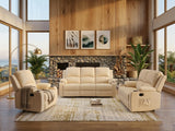Cyril Recliner 3+2+1 Seater PVC Set Beige