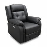Volt Electric 1 Seater Recliner PVC Black