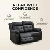 Volt Electric 2 Seater Recliner PVC Beige