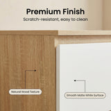 Rielly Chest of 3+2 Drawers Light Oak/White