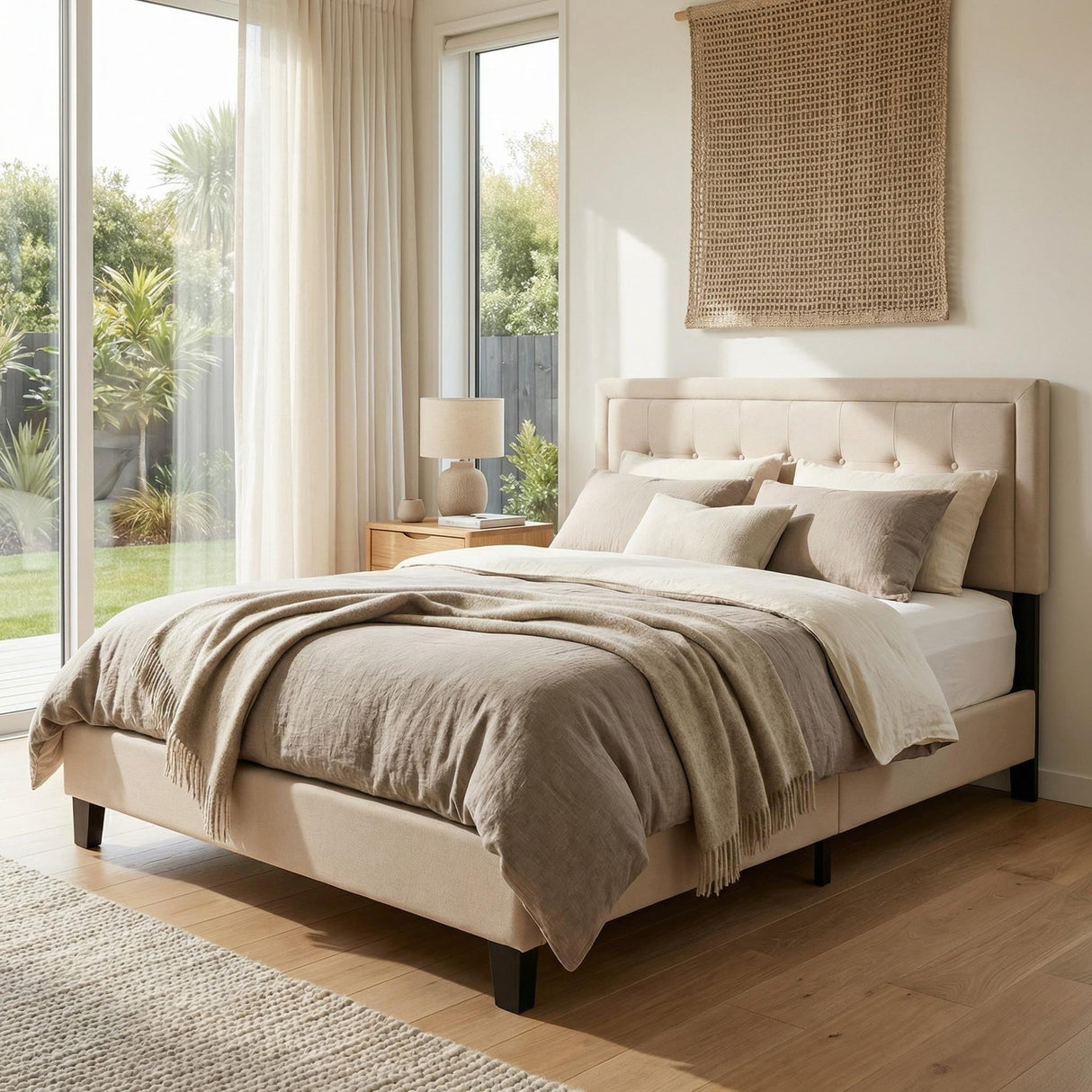 Evora Bedframe Beige Full (Double)