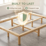 Aura Solid Pine Wood Bed Frame Double