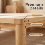 Aura Solid Pine Wood Bed Frame Double