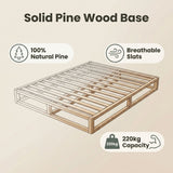 Slumber Solid Pine Wood Base Double