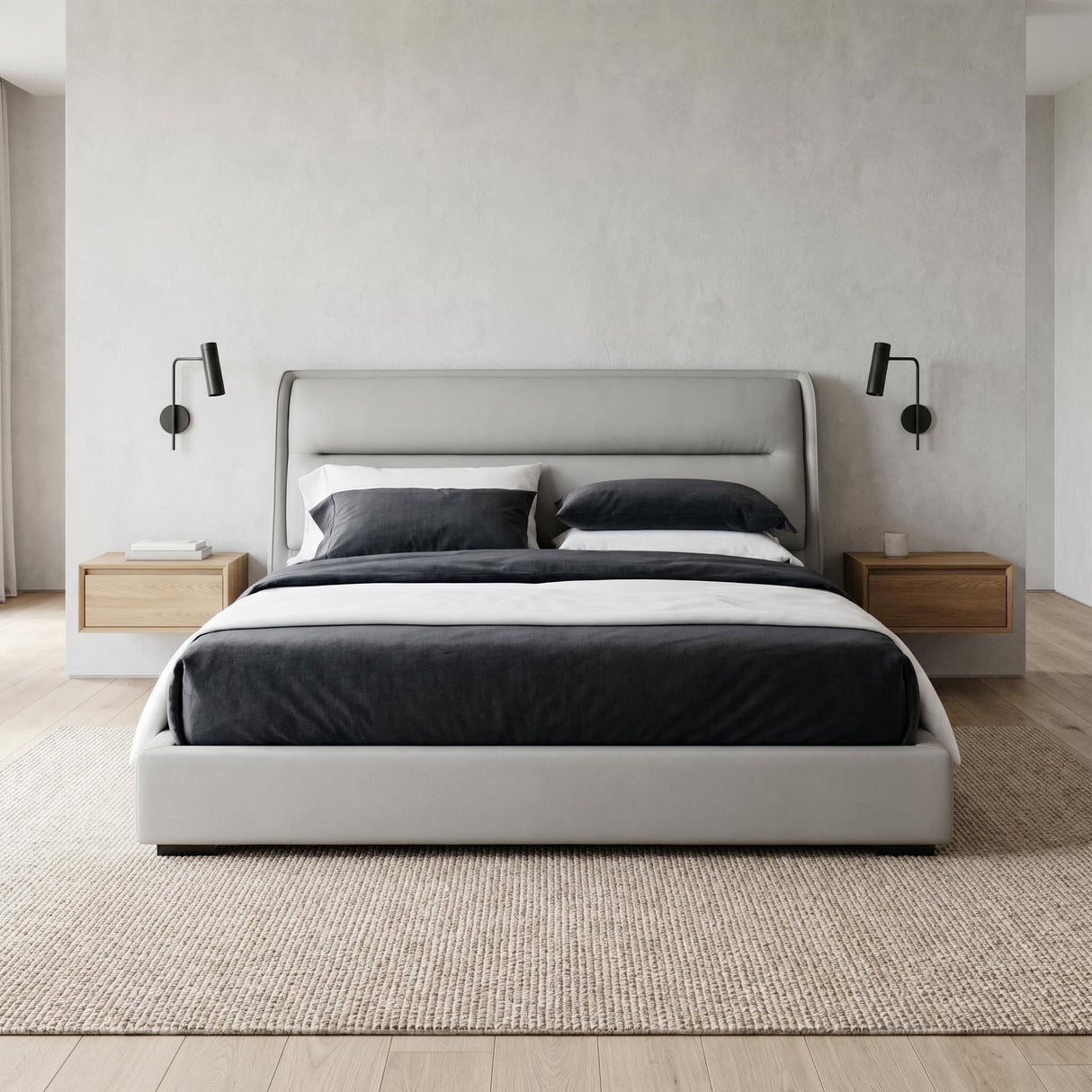 Waimai Bedframe Queen Light Grey