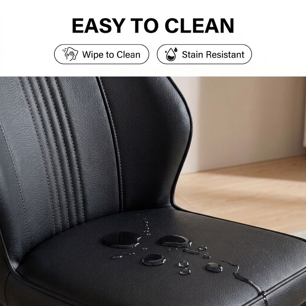 Swan PU Leather Chair Black