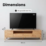 Rydal Solid Rubber Wood Tv Unit