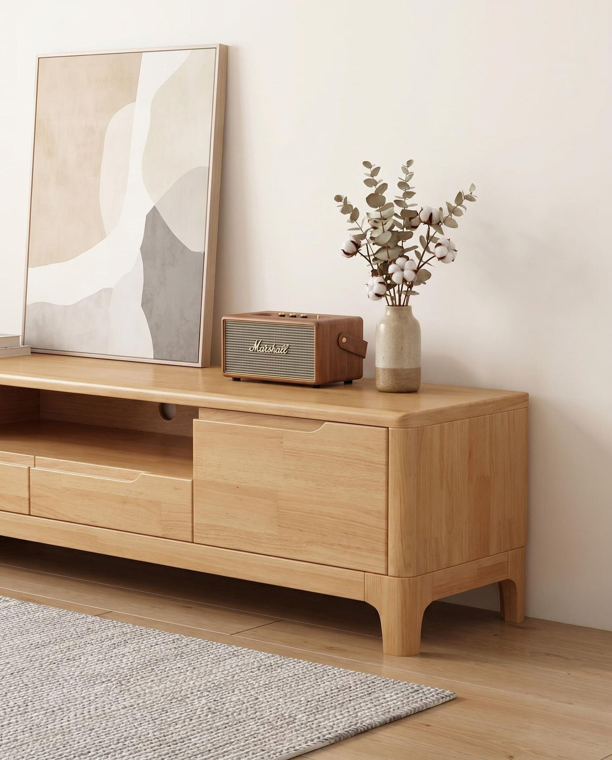 Rydal Solid Rubber Wood Tv Unit