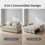 Fushion 2 Seater Sofa Bed Biege