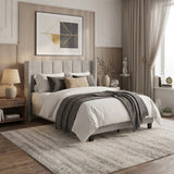 Odessa Bed Frame Grey Velvet Queen