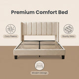 Odessa Bed Frame Beige Queen