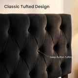 Nevada Bed Frame Black Velvet Full (Double)