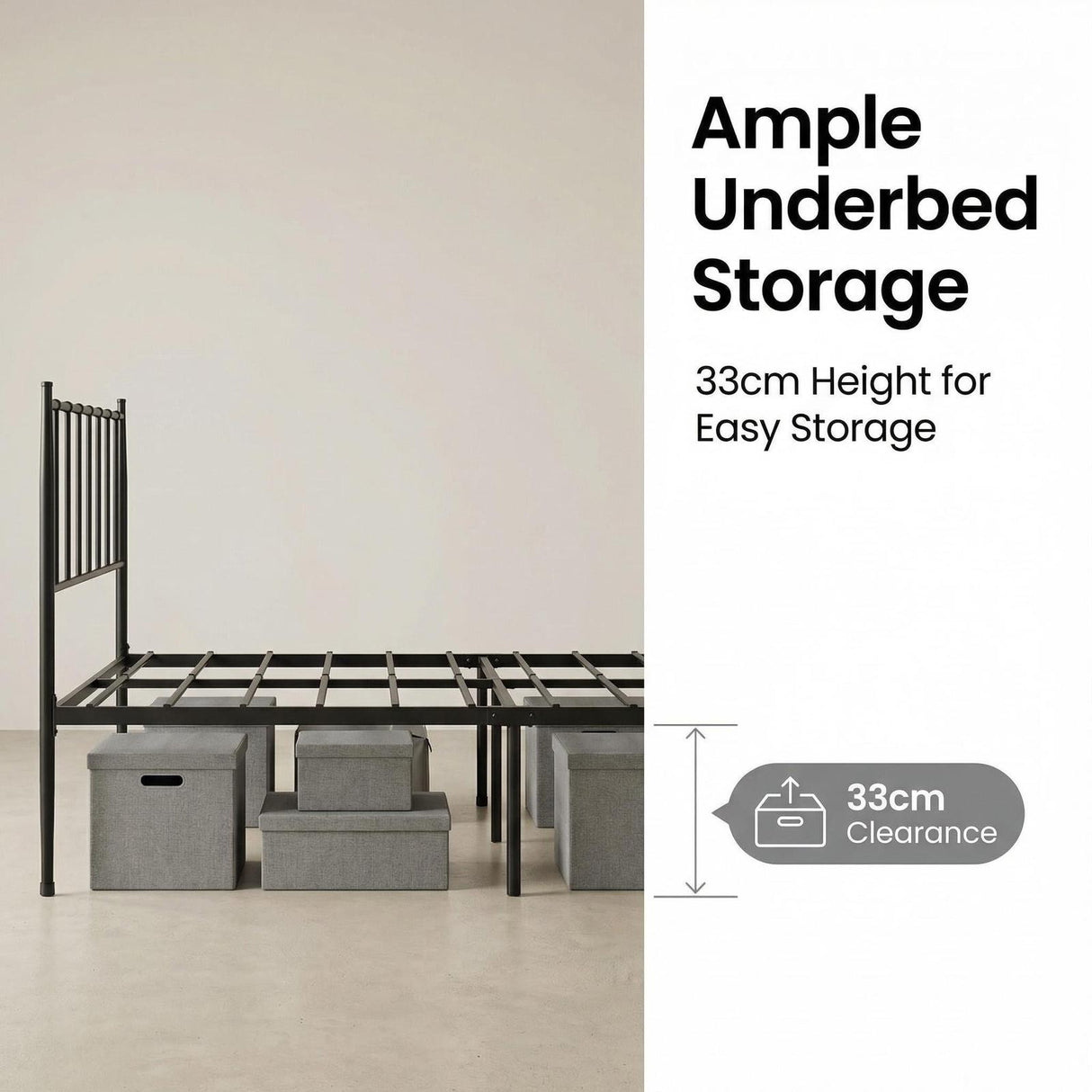 Sleight Metal Bedframe Double