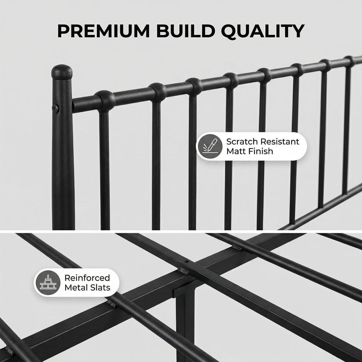 Sleight Metal Bedframe Double