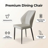 Swan PU Leather Chair Light Grey